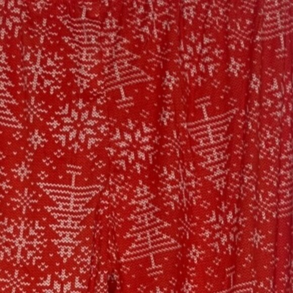 Hello Mello Lounge Pants Pajama Womens Large/XL Red New Snowflake Matching Pouch - Picture 6 of 11